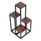 Plantenstandaard - 4 planken - metaal - 34x34x69,5 cm - donker