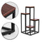 Plantenstandaard - 4 planken - metaal - 34x34x69,5 cm - donker