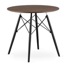 Ronde eettafel - Scandinavisch - 80x80x75 cm - bruin