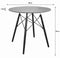 Ronde eettafel - Scandinavisch - 80x80x75 cm - bruin