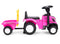 Speelgoed tractor - met aanhangwagen - interactief stuur - roze