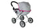 Speelgoed kinderwagen - grijs-roze - 57x35x54 cm - inklapbaar
