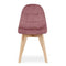 Velvet eetkamerstoel - 4 stuks - donkerroze - 81,5 cm hoog