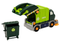 Speelgoed vuilniswagen - groen - 33x17.5x13.5 cm - demonteerbaar