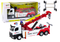 Vrachtwagen speelgoed - wit-rood - 31 x 12,5 x 9,5 cm - licht en geluid