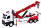Vrachtwagen speelgoed - wit-rood - 31 x 12,5 x 9,5 cm - licht en geluid
