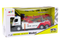 Vrachtwagen speelgoed - wit-rood - 31 x 12,5 x 9,5 cm - licht en geluid