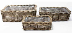 Van der Leeden - Opbergmand Rotan W31D24H9Cm Grijs