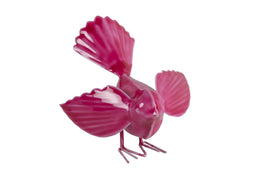 Countryfield - Vogel Plym metaal 13x15x14 cm roze