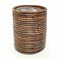 Van der Leeden - Bloempot Rond Rotan Stripe D14H18Cm Brons
