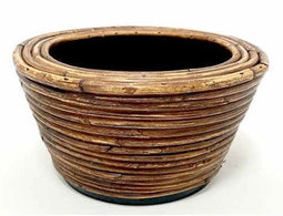 Van der Leeden - Drypot Rotan Stripe D24H14Cm Brons