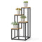 Plantenstandaard - eiken/zwart - 34x34x71 cm - zelfmontage