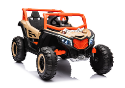 Elektrische kinderauto - khaki - 111x70x63 cm - Bluetooth en USB