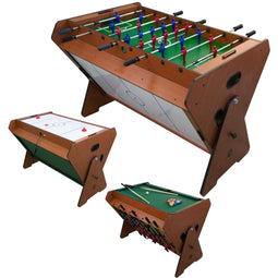 Multi speeltafel - 3-in-1 spellen - 121x89x84 cm - antislip handgrepen