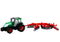 Tractor speelgoed - zwart/groen - 34x20x21 cm - met aanhangwagen
