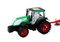 Tractor speelgoed - zwart/groen - 34x20x21 cm - met aanhangwagen