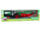 Tractor speelgoed - zwart/groen - 34x20x21 cm - met aanhangwagen