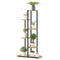 Plantenstandaard - eiken/zwart - 60x24x113 cm - 6 niveaus