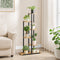 Plantenstandaard - eiken/zwart - 60x24x113 cm - 6 niveaus