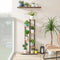 Plantenstandaard - eiken/zwart - 60x24x113 cm - 6 niveaus