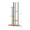 Plantenstandaard - eiken/zwart - 60x24x113 cm - 6 niveaus