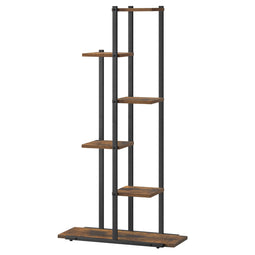 Plantenstandaard - 6 niveaus- rustiek bruin - 60x24x113 cm