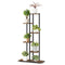 Plantenstandaard - 6 niveaus- rustiek bruin - 60x24x113 cm