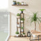 Plantenstandaard - 6 niveaus- rustiek bruin - 60x24x113 cm