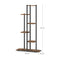 Plantenstandaard - 6 niveaus- rustiek bruin - 60x24x113 cm