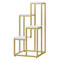 Plantenstandaard - 4 niveaus - wit marmer, goud - 34x34x71 cm