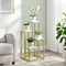 Plantenstandaard - 4 niveaus - wit marmer, goud - 34x34x71 cm