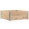 Palletopzetranden 2 st 100x100 cm massief grenenhout