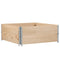 Palletopzetranden 2 st 100x100 cm massief grenenhout