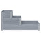 Verhoogde plantenbak 3-laags 120x80 cm massief grenenhout grijs