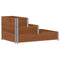 Verhoogde plantenbak 3-laags 120x80 cm massief grenenhout bruin