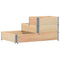 Verhoogde plantenbak 3-laags 120x80 cm massief grenenhout