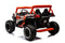 Elektrische kinderbuggy - oranje - 4x45W motor - Bluetooth en USB Mp3
