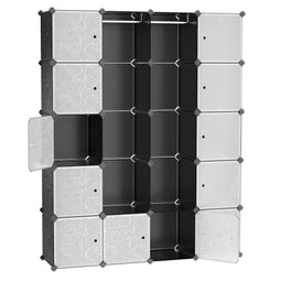 Modulaire kast - 178x143x36cm - kunststof - 6 planken