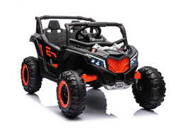 Elektrische kinderbuggy - zwart - 4x35W motor - Bluetooth en USB audiofuncties