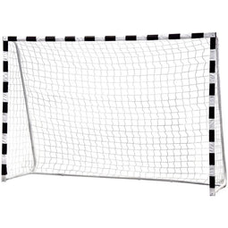 Voetbalgoal - 300x200x100 cm - wit/zwart - inklapbaar