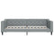 Slaapbank 90x200 cm stof lichtgrijs
