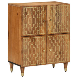 Bijzetkast 60x33x75 cm massief mangohout