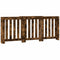 Radiatorombouw 205x21,5x83,5 cm bewerkt hout gerookt eikenkleur