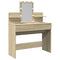 Kaptafel met LED-verlichting 100x40x130 cm sonoma eikenkleurig