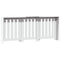 Radiatorombouw 205x21,5x83,5 cm bewerkt hout wit