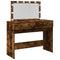 Kaptafel met LED 100x40x120 cm gerookt eikenkleurig