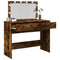 Kaptafel met LED 100x40x120 cm gerookt eikenkleurig