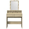 Kaptafel met LED 80x41x144,5 cm sonoma eikenkleurig