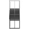Douchecabine strepen 70x70x180 cm ESG zwart