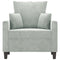 Fauteuil 60 cm fluweel lichtgrijs